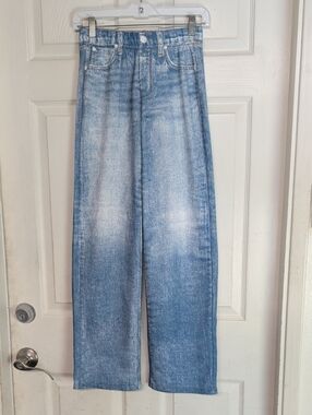 NWT MILA ROSABELLA sweatpant jeans size XS blue elastic waist denim wash